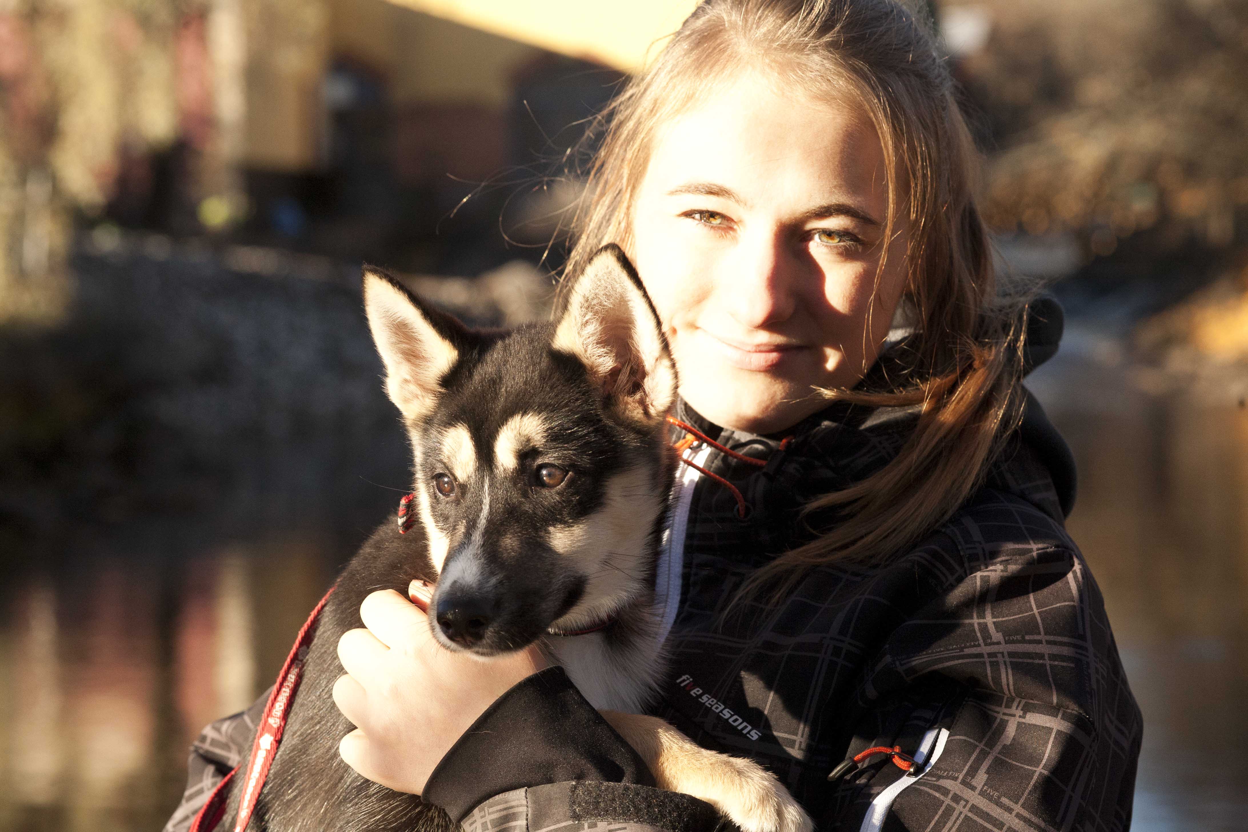 Jag och Sisley i Filipstad, min nya ledarhund!!!